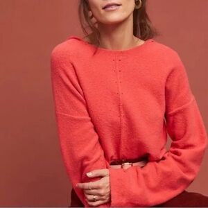 MOTH BY ANTHROPOLOGIE Zurich Light Hoodie Coral Size Lage